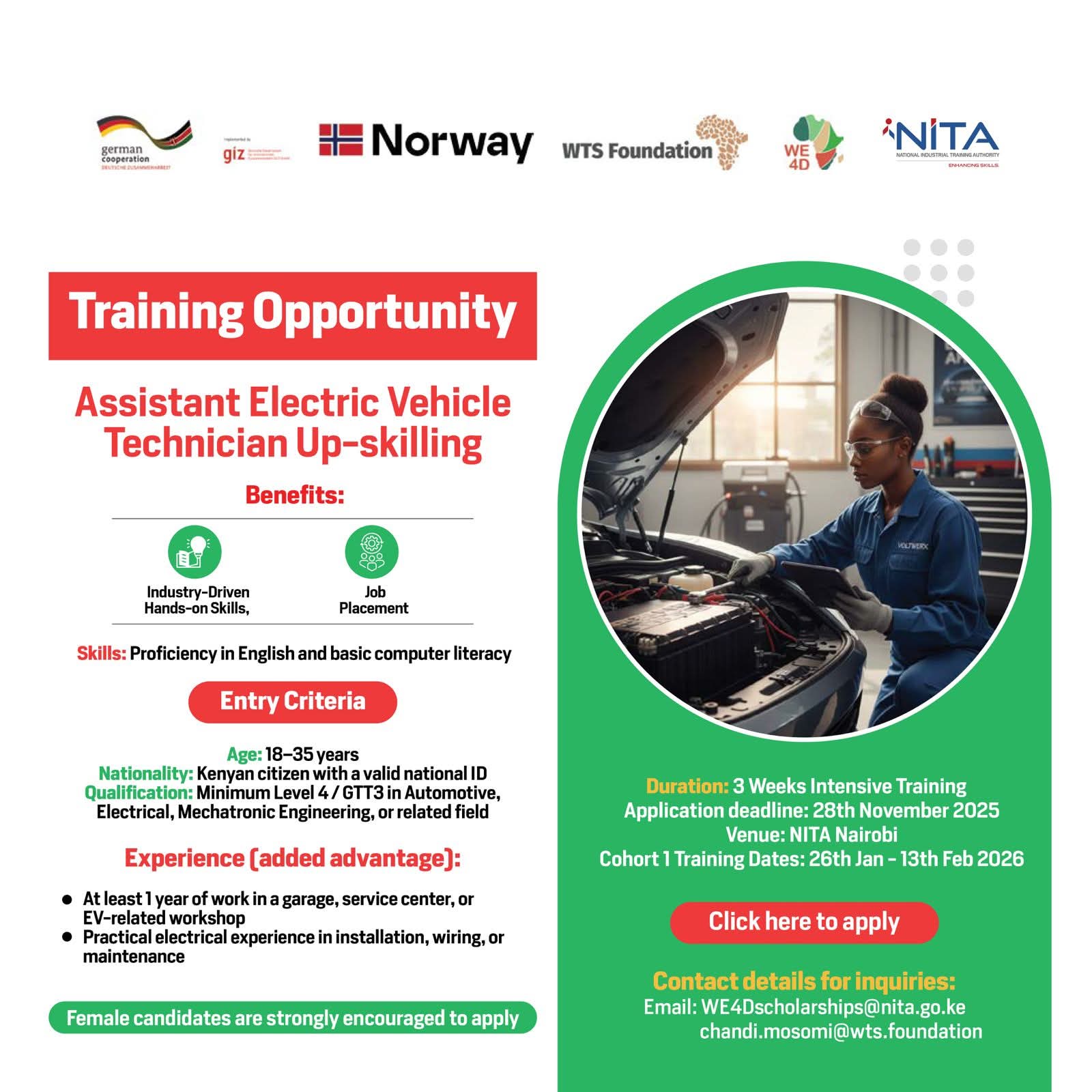 NITA-WPS EV Upskilling Training Announcement